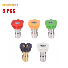 5 pcs / 1 set 1/4 &quot;Quick Conector Bicos De Pulverização De Lavagem De Carro Bico De Metal Lance Lance de Alta Pressão Ângulo bico de pulverização